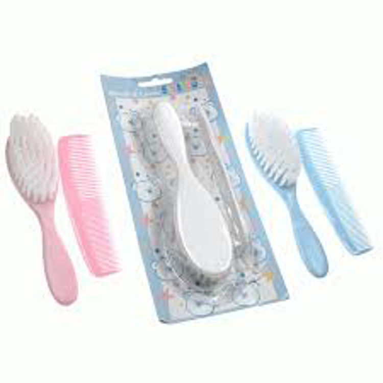 Picture of BABY SUPER SOFT BRUSH AND COMB SET WHITE